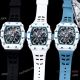 Swiss Replica Richard Mille RM35-03 Rafael Nadal Watches Carbon NTPT Blue Rubber Strap (8)_th.jpg